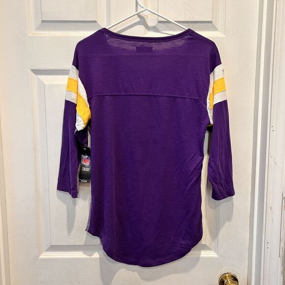 Minnesota‎ Vikings NFL Women's Long Sleeve Shirt Size Small NWT Purple Gold - Picture 6 of 6